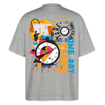 Arkenthos, Uhr, 1st | Blaster, Oversize Bio T-Shirt, Unisex - Grau meliert