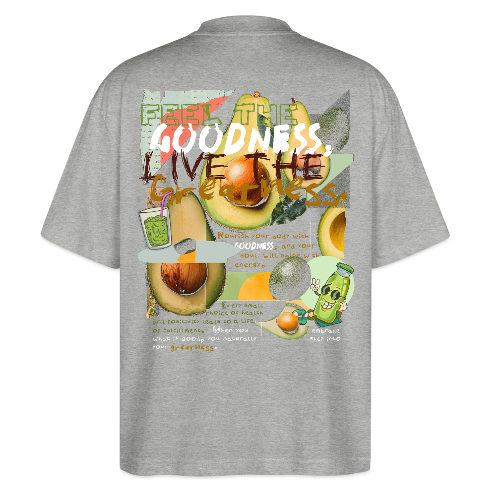 Daeva, Avocado, 1st | Blaster, Oversize Bio T-Shirt, Unisex - Grau meliert