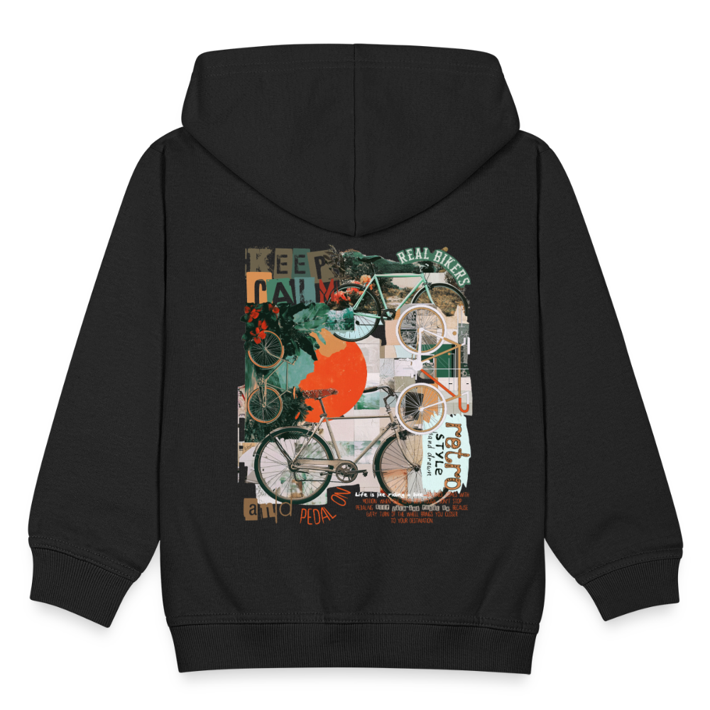 Eldrathis, Fahrrad, 1st | Kinder Zip Hoodie - Schwarz