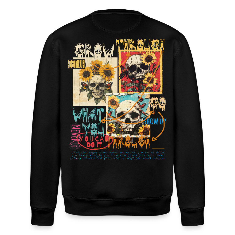 Odysseus, Totenköpfe, 1st | Roller, Unisex Bio-Sweatshirt - Schwarz