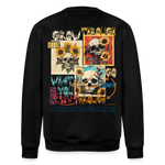 Odysseus, Totenköpfe, 1st | Roller, Unisex Bio-Sweatshirt - Schwarz