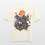 Vaermundis, Wolf, 1st | Essential, Relaxed Fit Unisex Bio T-Shirt - Naturweiß 