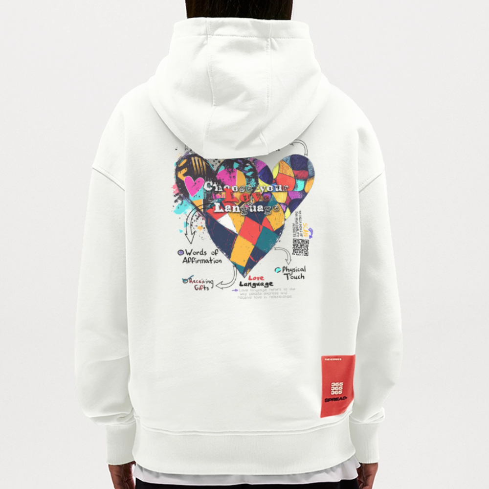Baldurion, Herzen, 1st | Heavyweight Oversized Bio Hoodie, Unisex - OFF WHITE