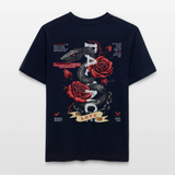Hephani, Schlange, 1st | Essential, Relaxed Fit Unisex Bio T-Shirt - Navy