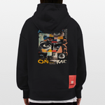 Hachiman, Augen, 1st | Heavyweight Oversized Bio Hoodie, Unisex - SOLID BLACK