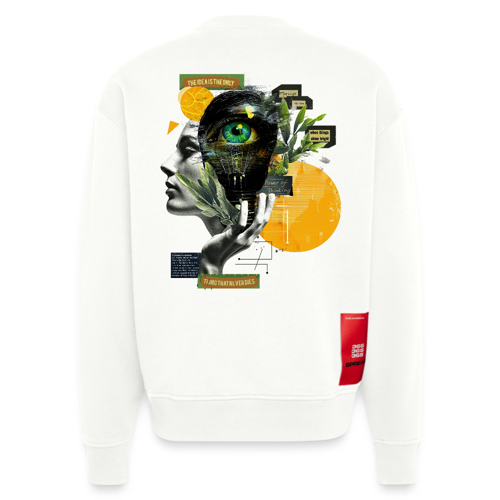 Stellara, Glühbirne, 1st | Heavyweight Oversized Bio Sweater, Unisex - OFF WHITE