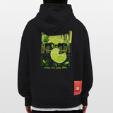 Kali, Limette, 1st | Heavyweight Oversized Bio Hoodie, Unisex - SOLID BLACK