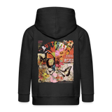 Azaroth, Schmetterling, 1st | Kinder Zip Hoodie - Schwarz