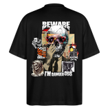 Saxnot, Totenkopf, 1st | Blaster, Oversize Bio T-Shirt, Unisex - Schwarz