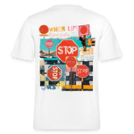 Solvarion, Stopp, 1st | Essential, Relaxed Fit Unisex Bio T-Shirt - Weiß