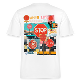 Solvarion, Stopp, 1st | Essential, Relaxed Fit Unisex Bio T-Shirt - Weiß