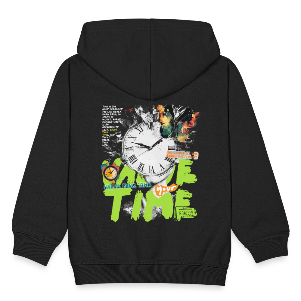 Ifrit, Uhr, 1st | Kinder Zip Hoodie - Schwarz