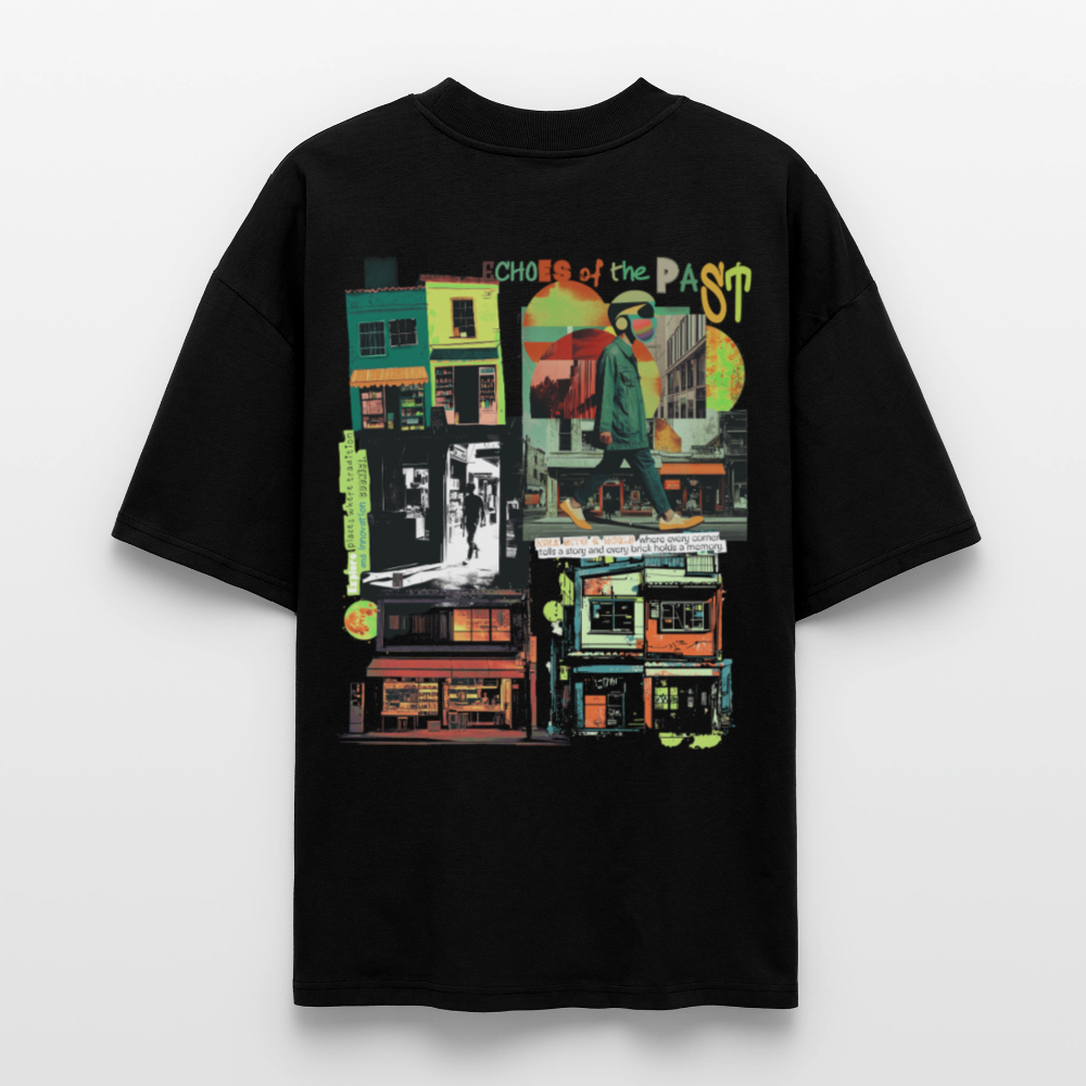 Ganesha, Geschäfte, 1st | Blaster, Oversize Bio T-Shirt, Unisex - Schwarz