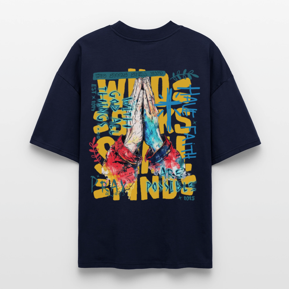 Perseus, Beten, 1st | Blaster, Oversize Bio T-Shirt, Unisex - Navy