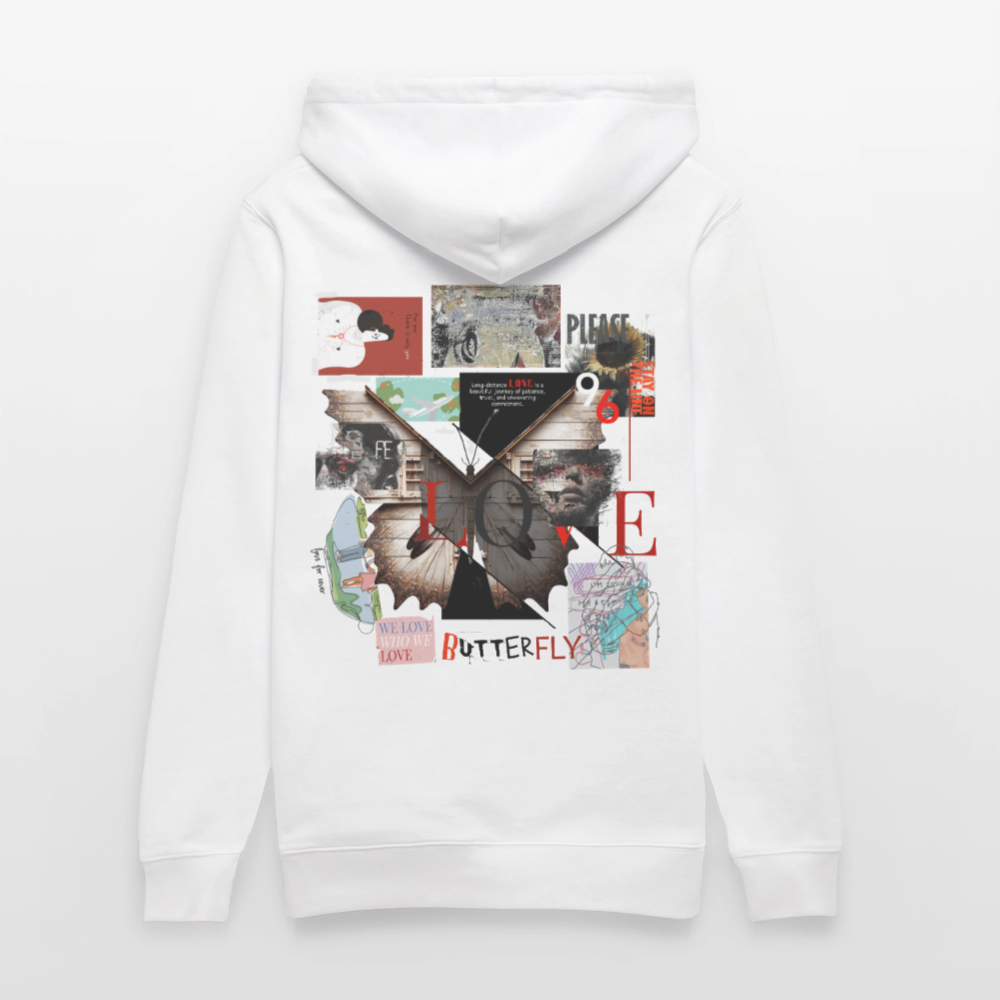 Zentharior, Schmetterling, 1st | Cruiser, Unisex Bio-Hoodie - Weiß
