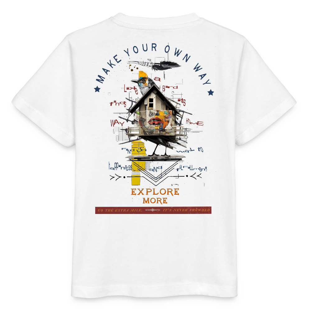 Durnamar, Vogel, 1st | Kinder Bio T-Shirt - Weiß
