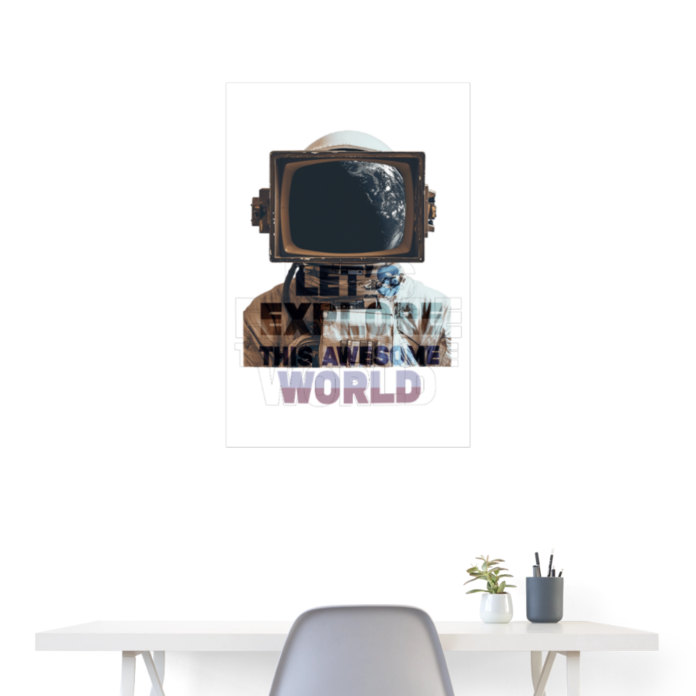 Denebris, Astronaut, 1st | Poster 60x90 cm - Weiß