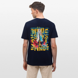 Perseus, Beten, 1st | Essential, Relaxed Fit Unisex Bio T-Shirt - Navy