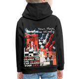 Heraa, Schach, 1st | Kinder Hoodie - Schwarz