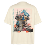 Zephiron2, Schloss, 1st | Blaster, Oversize Bio T-Shirt, Unisex - Weißgrau
