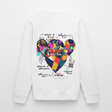 Baldurion, Herzen, 1st | Roller, Unisex Bio-Sweatshirt - Weiß
