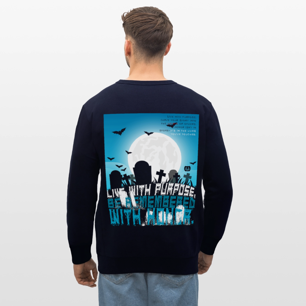Themisan, Friedhof, 1st | Roller, Unisex Bio-Sweatshirt - Navy
