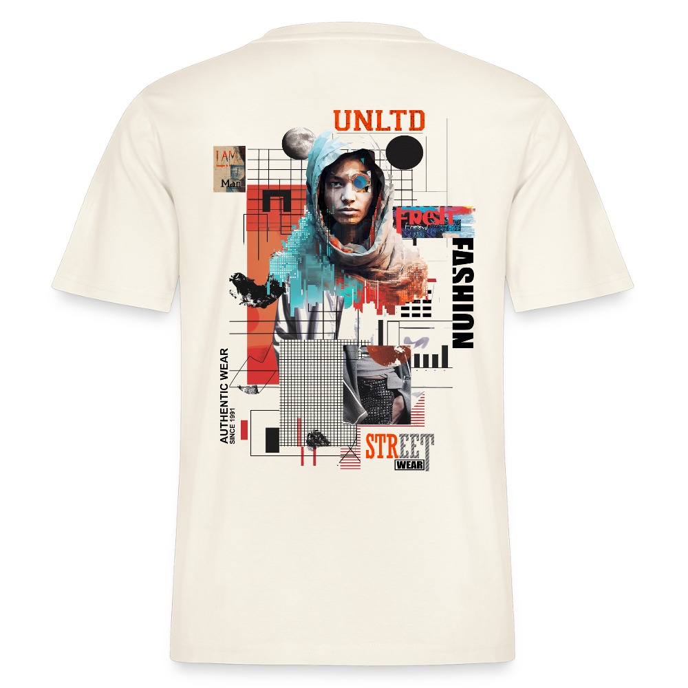Celestrion, Cyborg, 1st | Essential, Relaxed Fit Unisex Bio T-Shirt - Naturweiß 
