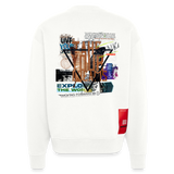 Celestaris, Schmetterling, 1st | Heavyweight Oversized Bio Sweater, Unisex - OFF WHITE