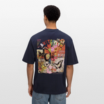 Azaroth, Schmetterling, 1st | Breezy, Oversized Unisex T-Shirt - Navy
