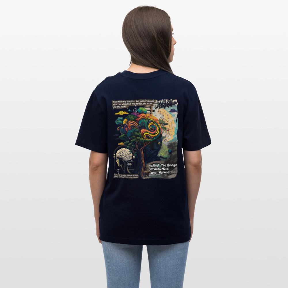 Aphroan, Bär, 1st | Essential, Relaxed Fit Unisex Bio T-Shirt - Navy