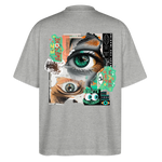 Siegfried, Augen, 1st | Blaster, Oversize Bio T-Shirt, Unisex - Grau meliert