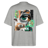 Siegfried, Augen, 1st | Blaster, Oversize Bio T-Shirt, Unisex - Grau meliert