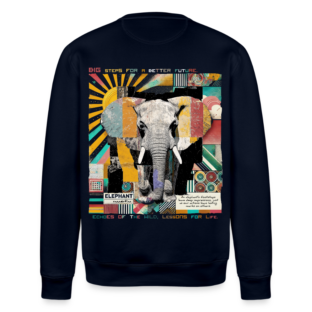 Thanatain, Elefant, 1st | Roller, Unisex Bio-Sweatshirt - Navy