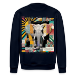 Thanatain, Elefant, 1st | Roller, Unisex Bio-Sweatshirt - Navy