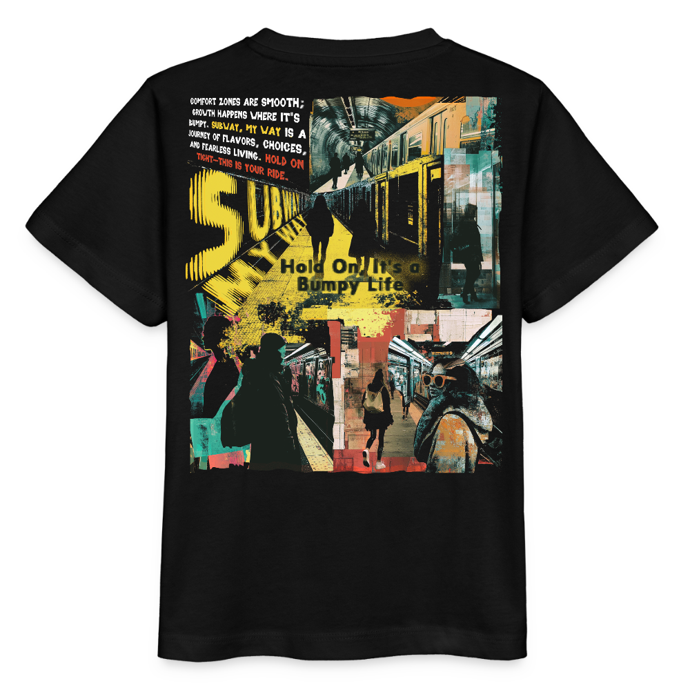 Dionyson, U-Bahn, 1st | Kinder Bio T-Shirt - Schwarz