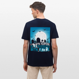 Themisan, Friedhof, 1st | Essential, Relaxed Fit Unisex Bio T-Shirt - Navy