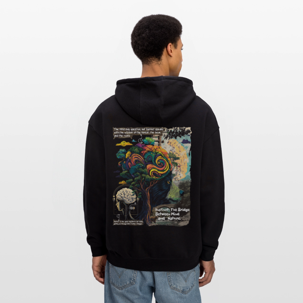 Aphroan, Bär, 1st | Freshhood, Oversized Unisex Hoodie - Schwarz
