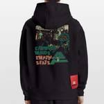 Gaian, U-Bahn, 1st | Heavyweight Oversized Bio Hoodie, Unisex - SOLID BLACK