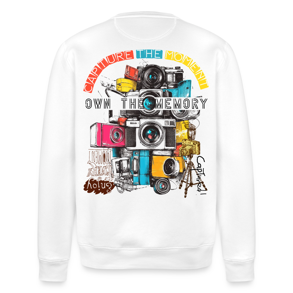Zarethor, Kamera, 1st | Roller, Unisex Bio-Sweatshirt - Weiß