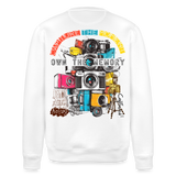 Zarethor, Kamera, 1st | Roller, Unisex Bio-Sweatshirt - Weiß
