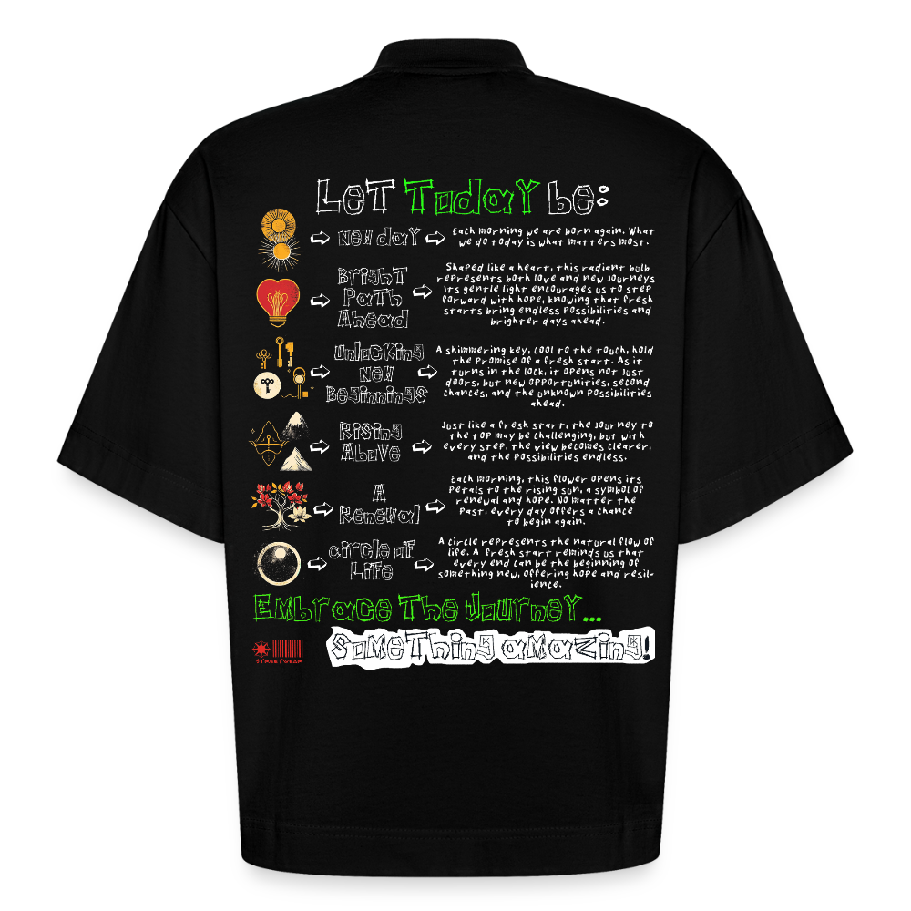 Astraeian, Symbole, 1st | Boxy, Heavyweight Bio T-Shirt, Unisex - SOLID BLACK