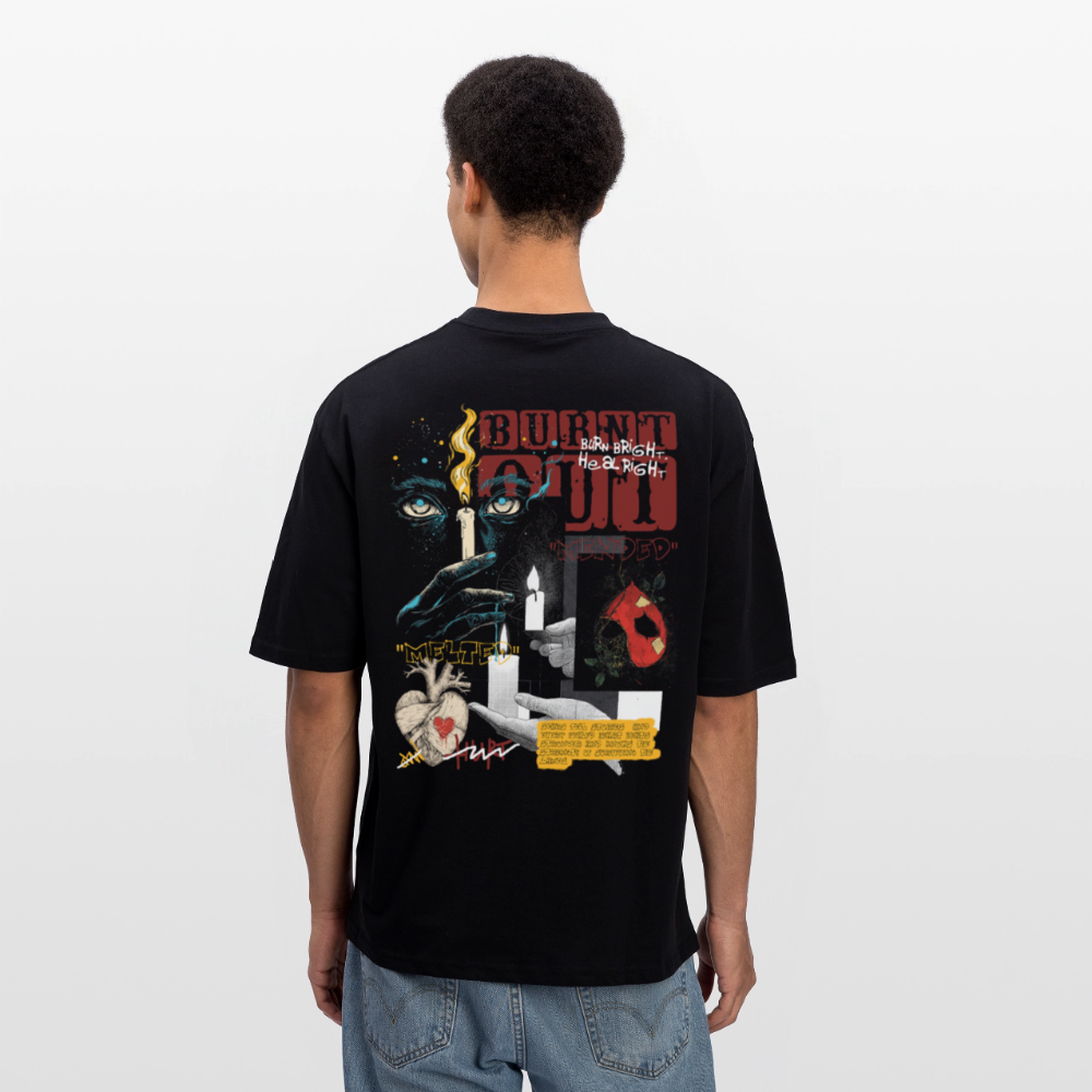 Athenia, Kerze, 1st | Breezy, Oversized Unisex T-Shirt - Schwarz