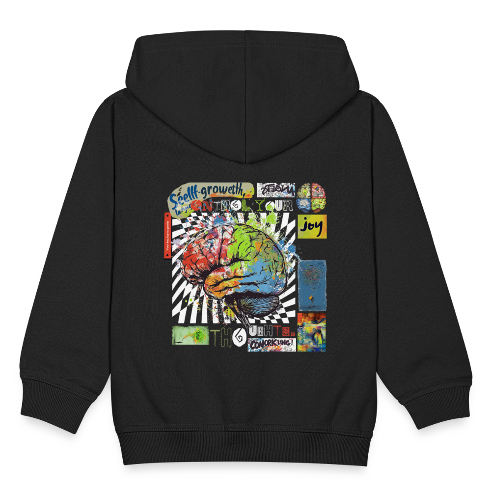 Apollon, Gehirn, 1st | Kinder Zip Hoodie - Schwarz
