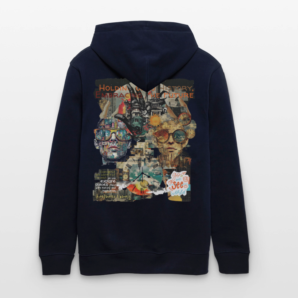 Huitzilopochtli, Gesichter, 1st | Cruiser, Unisex Bio-Hoodie - Navy