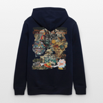 Huitzilopochtli, Gesichter, 1st | Cruiser, Unisex Bio-Hoodie - Navy
