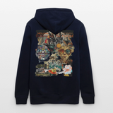 Huitzilopochtli, Gesichter, 1st | Cruiser, Unisex Bio-Hoodie - Navy