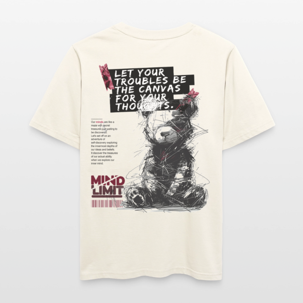 Zentharis, Bär, 1st | Essential, Relaxed Fit Unisex Bio T-Shirt - Naturweiß 
