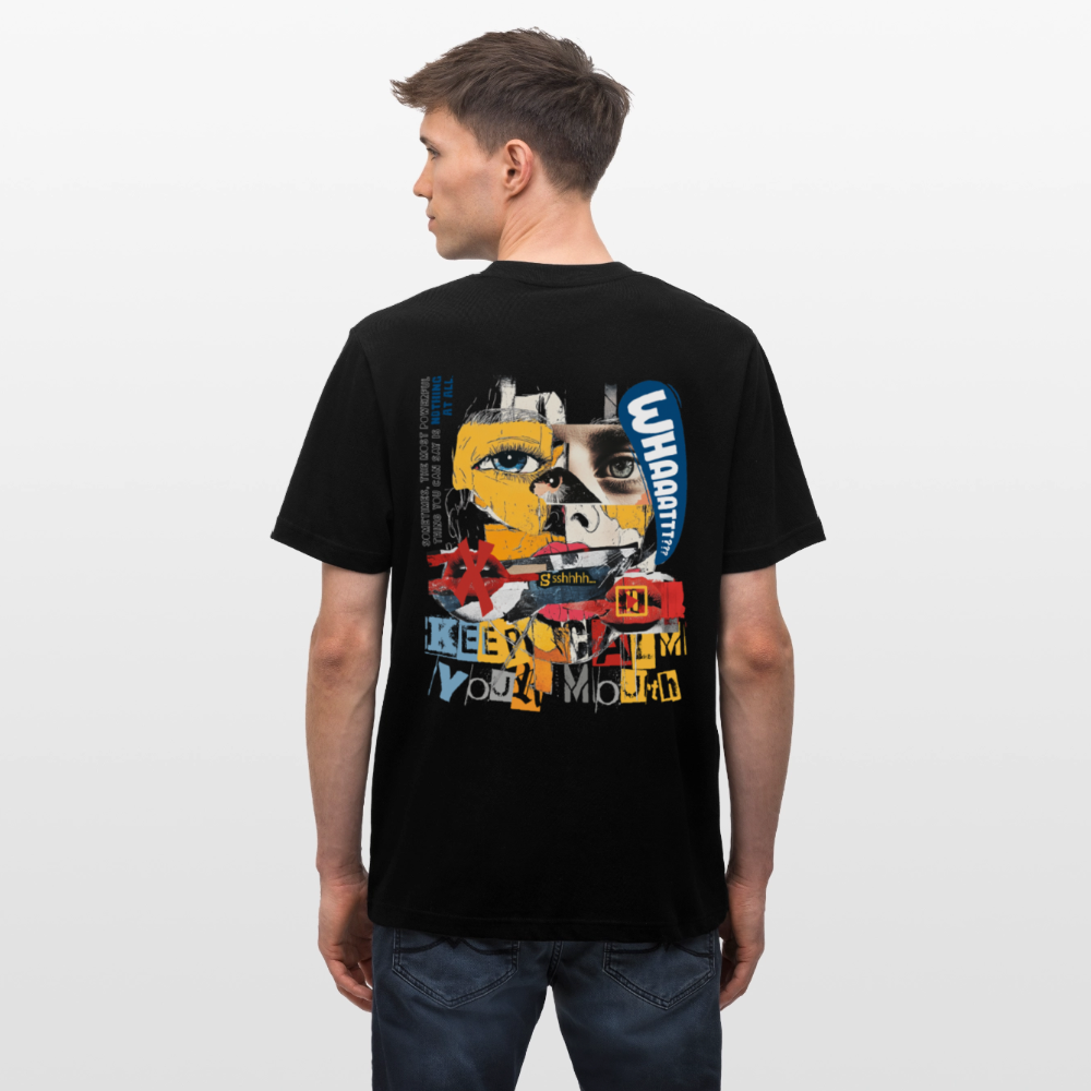 Kronan, Gesicht, 1st | Essential, Relaxed Fit Unisex Bio T-Shirt - Schwarz