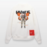 Lunaris, Astronaut, 1st | Heavyweight Oversized Bio Sweater, Unisex - OFF WHITE