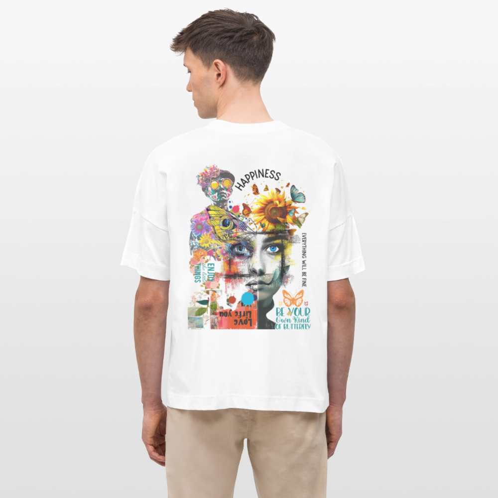 Verdantis, Blaue Augen, 1st | Blaster, Oversize Bio T-Shirt, Unisex - Weiß